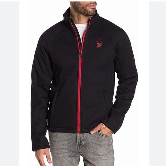 Spyder  Men's Black Constant Knit Full Zip Jacket - Picture 1 of 12